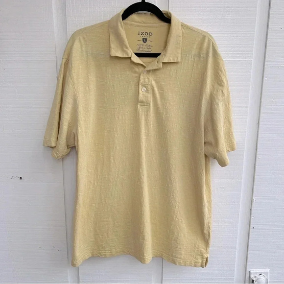 IZOD Archive Collection Rockwashed 100% Cotton Short Sleeve Buttery Polo Shirt - Picture 1 of 5